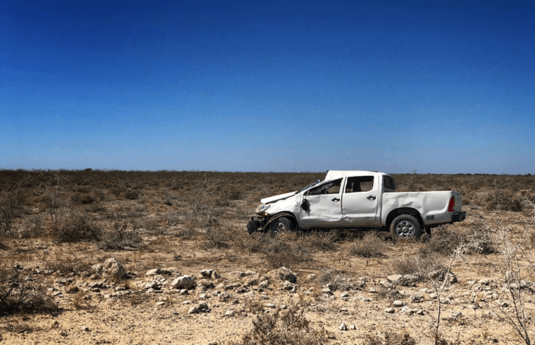 totaled truck