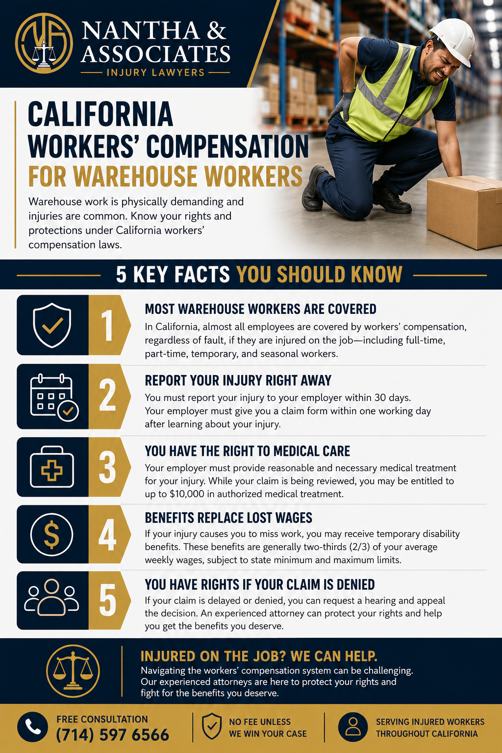 Warehouse worker attorney infographic